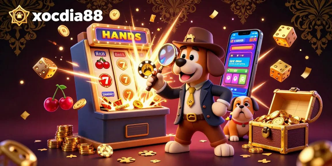 Xocdia88 invites players to uncover hidden treasures in an engaging online casino scene filled with vibrant game elements and excitement.