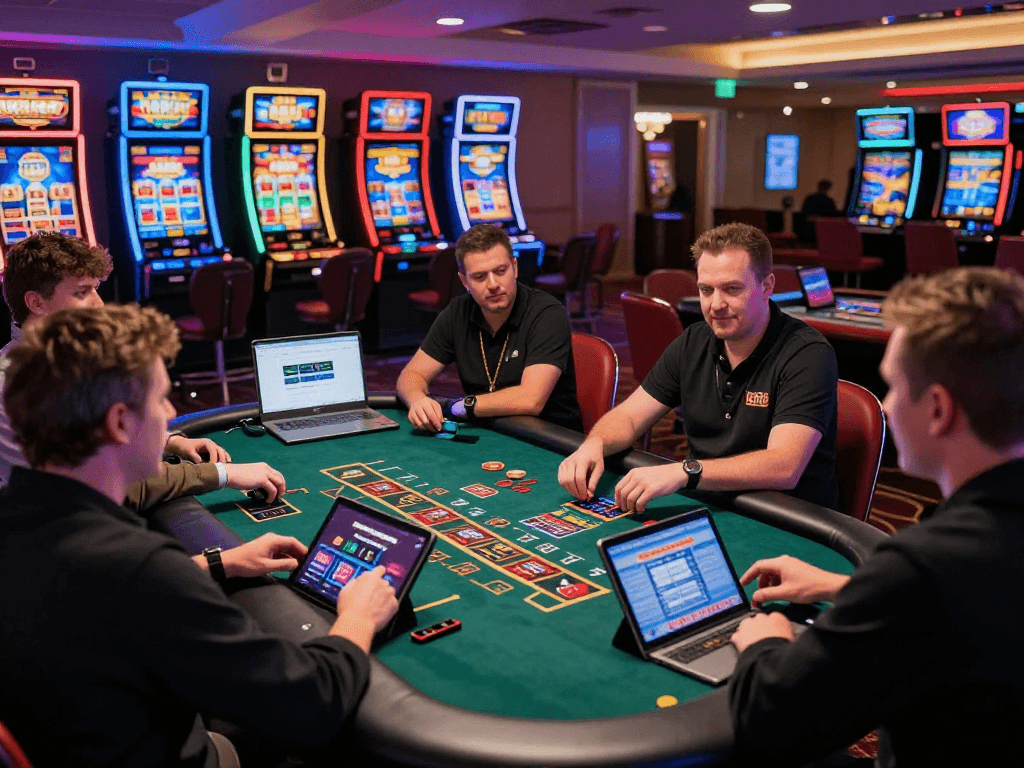 Online casino scene featuring UK players on https://blackhills-info.com enjoying live dealer blackjack.