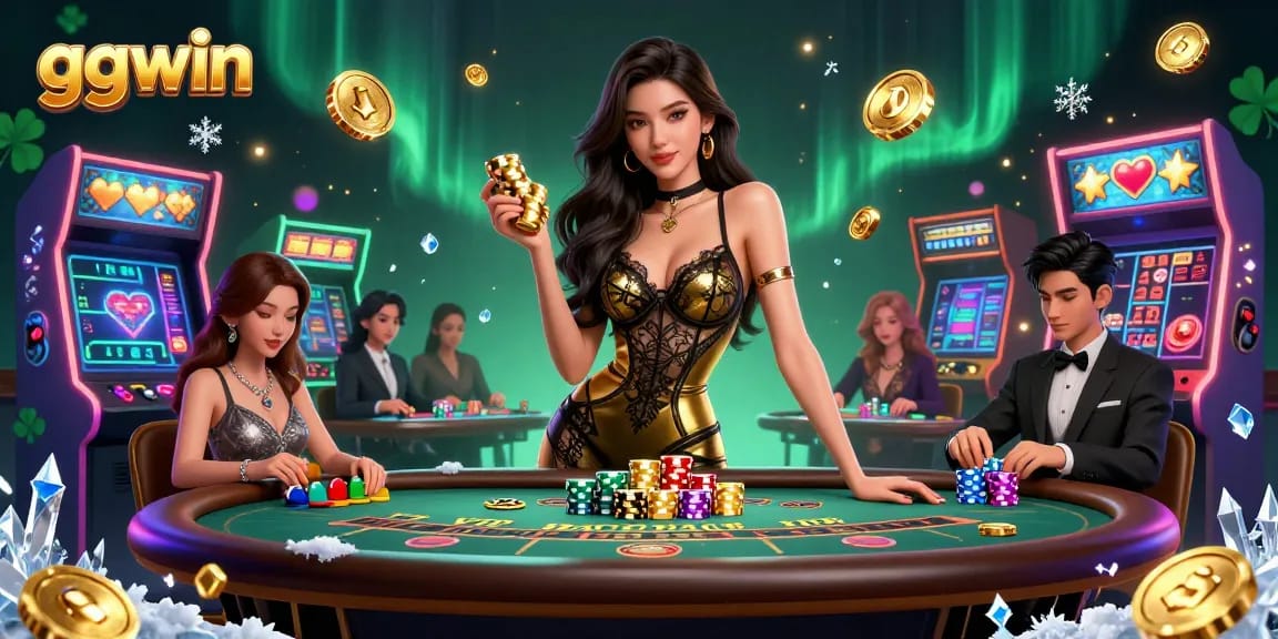 Play exciting games with ggwin's immersive casino experience showcasing a glamorous atmosphere.