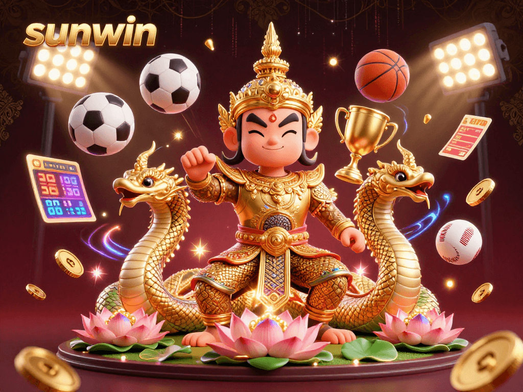 Experience the excitement of sports betting at sunwin with vibrant characters and dynamic elements.