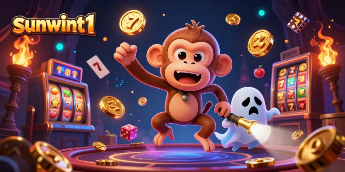 Experience thrilling fun at sunwint1 with golden jackpots and exciting slot reels in a captivating casino scene