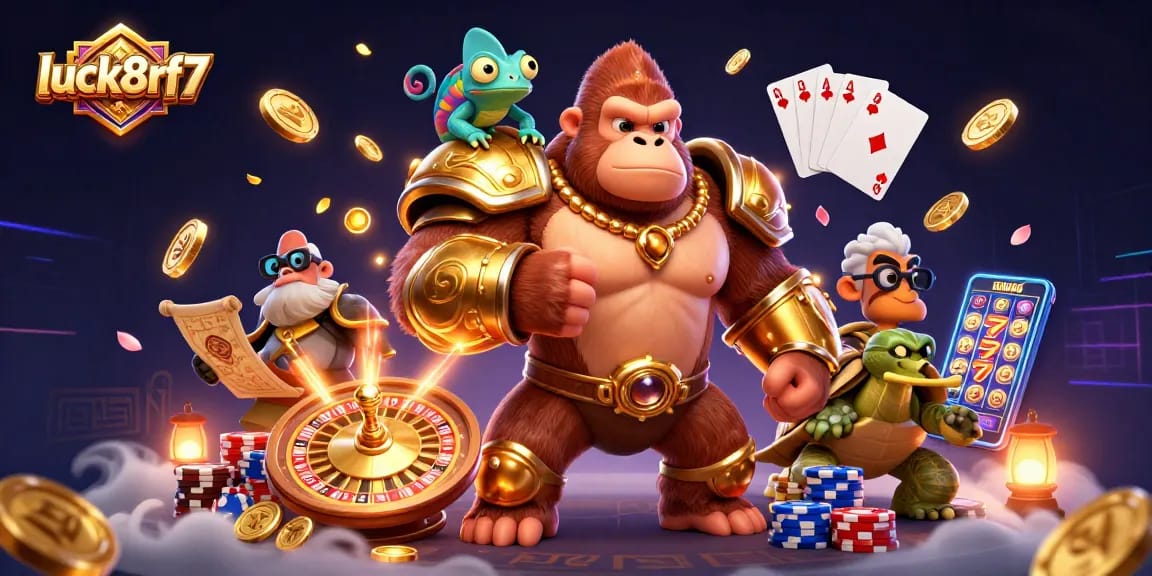 Experience thrilling gaming action with luck8rf7 as the mighty king gorilla rules the casino.