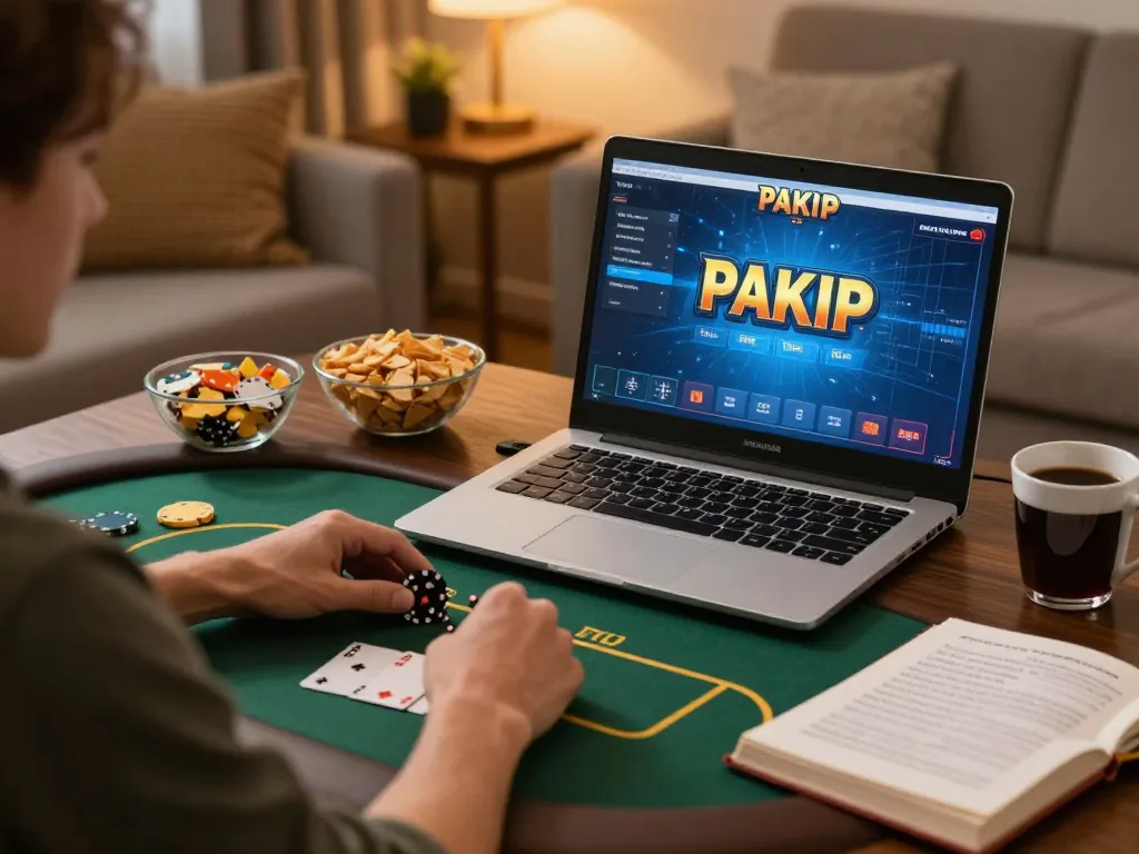 Player enjoying poker on 789club in a cozy home setting, combining relaxation with strategic gameplay