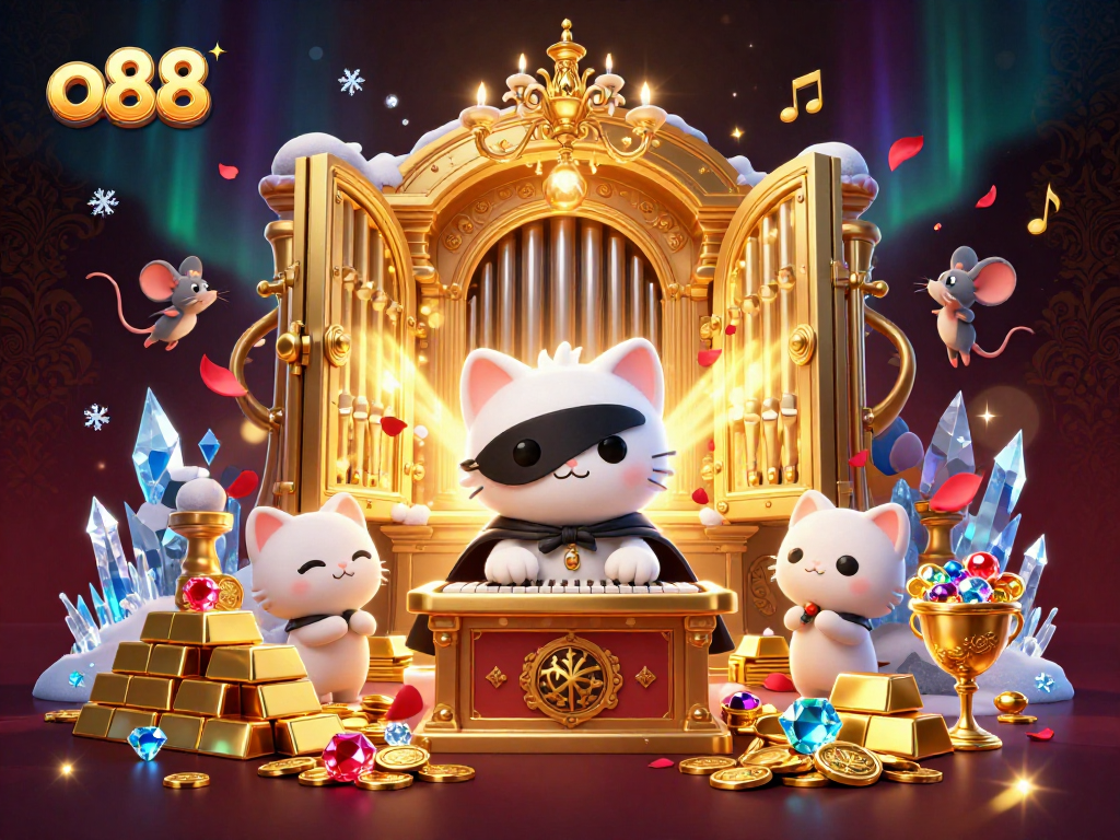 Experience the thrill of o88 with captivating casino illustrations featuring vibrant characters and treasures.