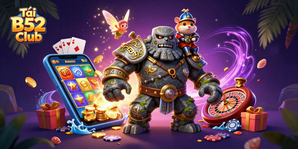 Play exciting games and enjoy bonuses at Tải B52 Club with a magical illustration.