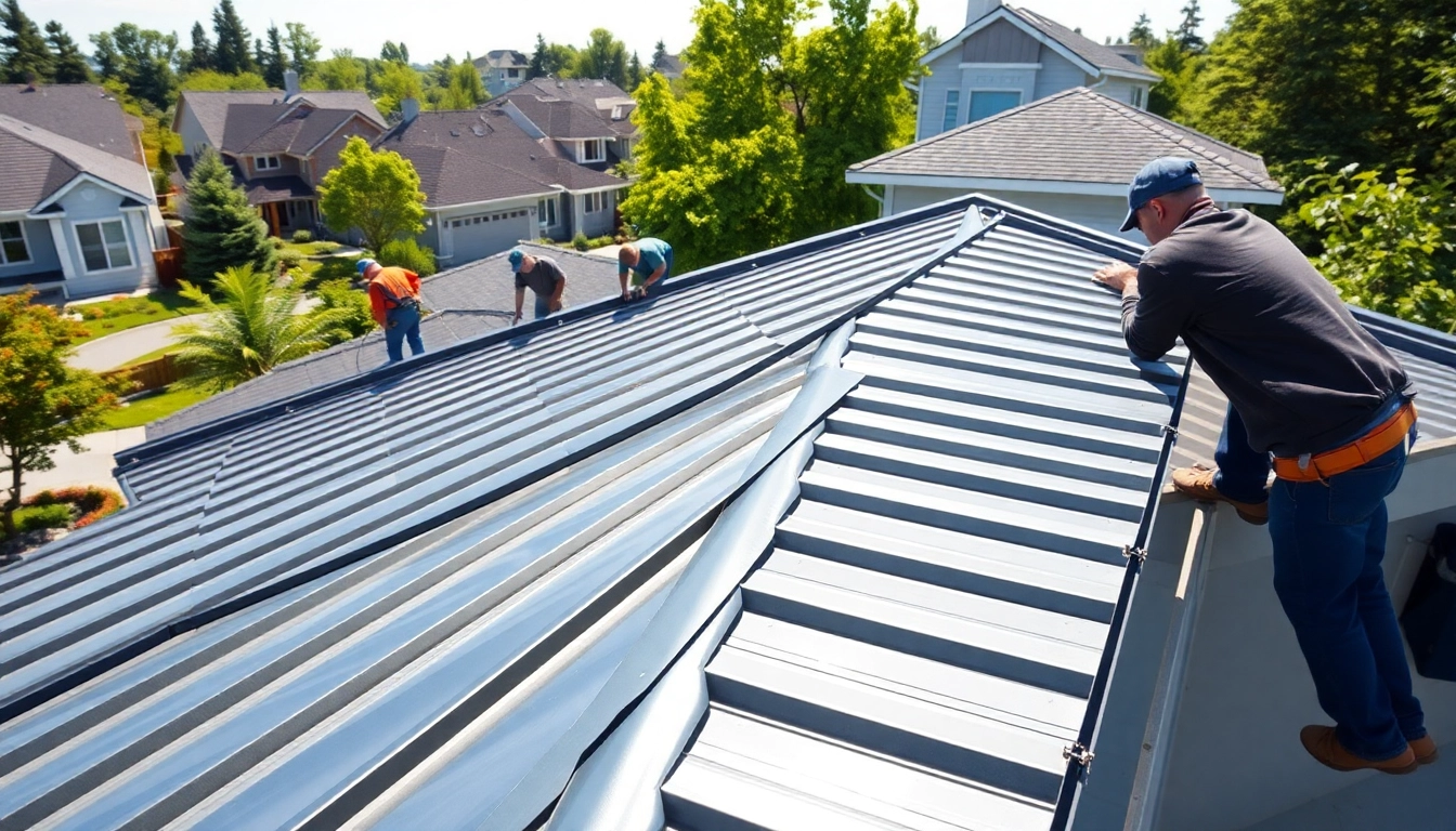 Enhance your property with metal roofing toronto services featured in a skilled installation setting.