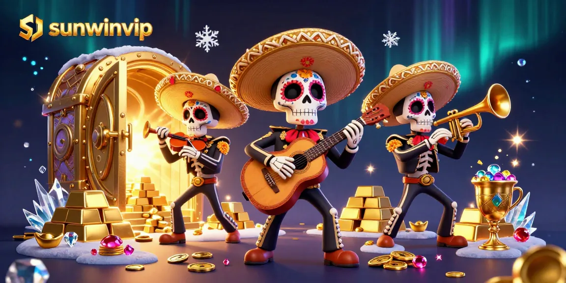 Experience thrilling wins with sunwinvip as the vibrant mariachi band embraces the jackpot atmosphere.
