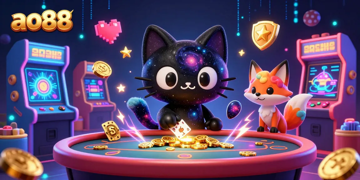 Experience vibrant gaming action at ao88 with cosmic characters and dynamic casino elements.