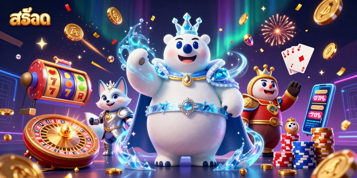 Spin the exciting สล็อต reels with cascading coins and captivating jackpots in a vibrant casino scene.