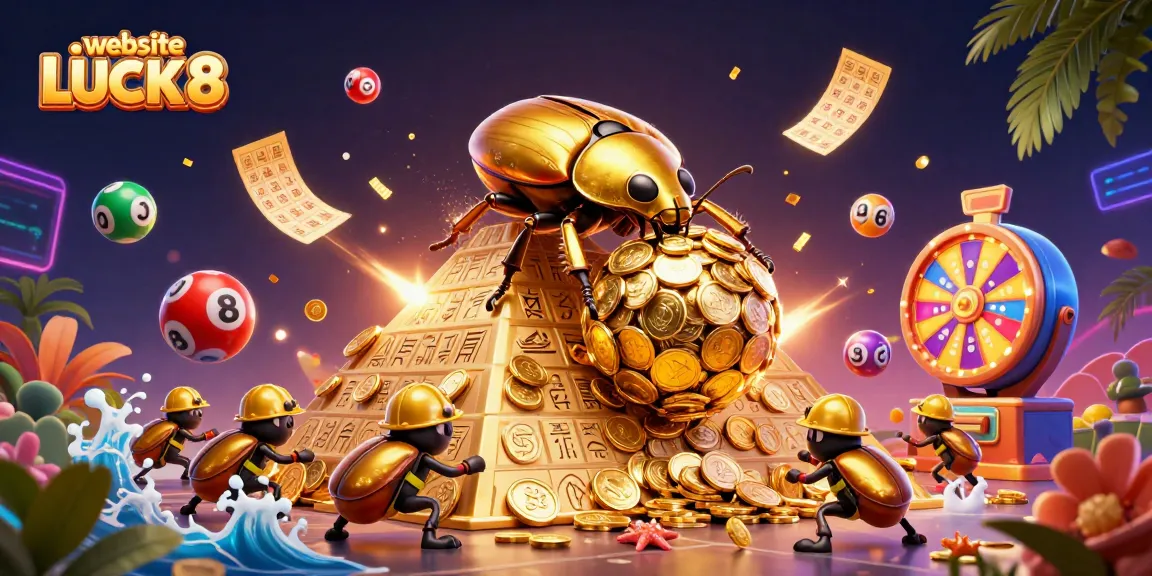 Experience the thrill of winning at website LUCK8 with vibrant lottery balls and unique casino symbols.