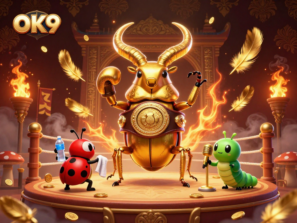 Experience winning strategy with OK9 as a giant stag beetle and allies create thrilling action.