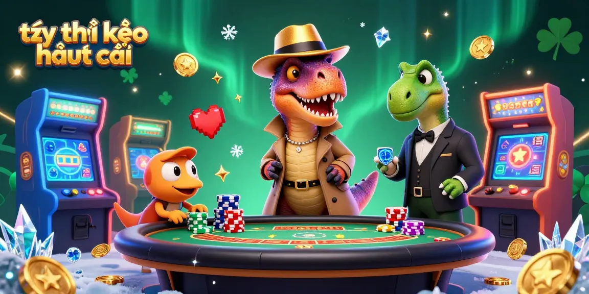Engage with the thrilling action of tỷ lệ kèo nhà cái at a vibrant casino scene featuring animated characters.