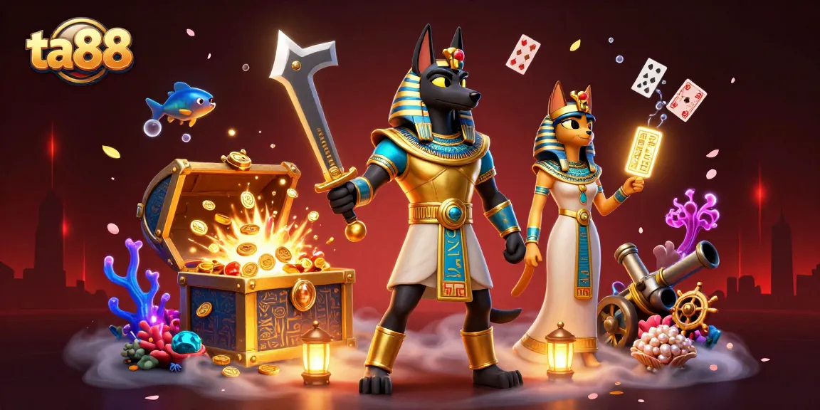 Engage in thrilling gameplay at ta88 with vibrant ancient Egyptian gaming elements and dynamic scenes.