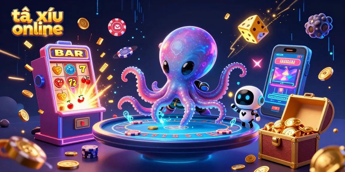Play tài xỉu online with a vibrant alien-themed 3D casino scene enriched with dynamic elements.