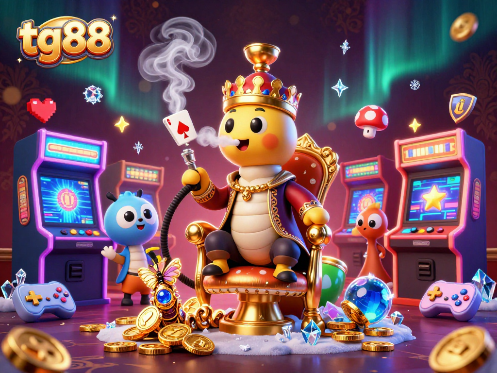 Experience the thrilling games at tg88 with vibrant arcade elements and captivating casino visuals.