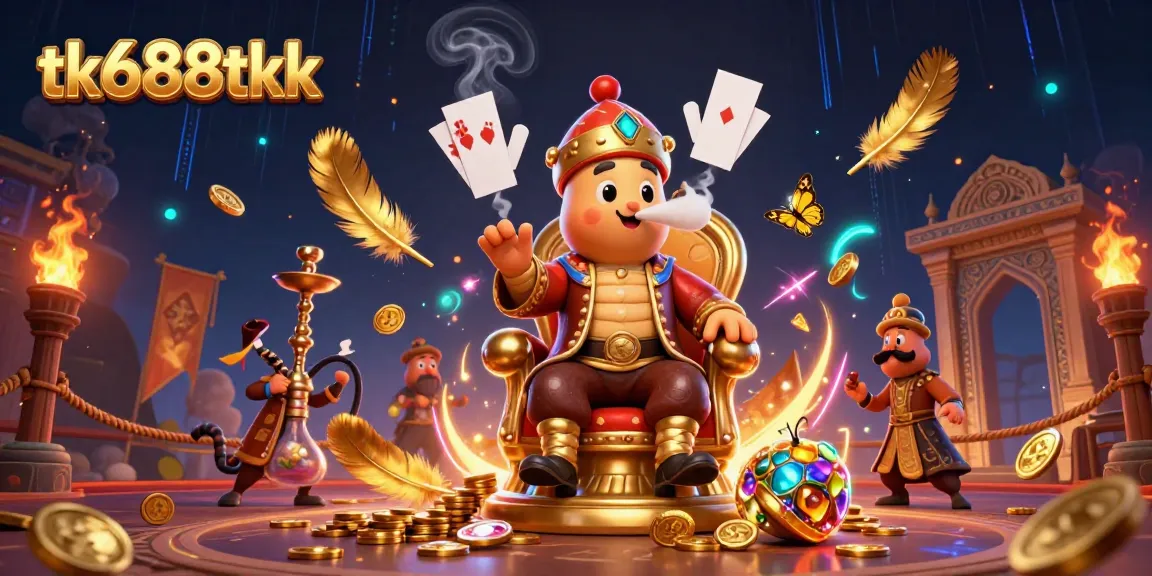 Engage with the vibrant world of tk688tkk's online gaming, featuring a whimsical caterpillar mastering poker.