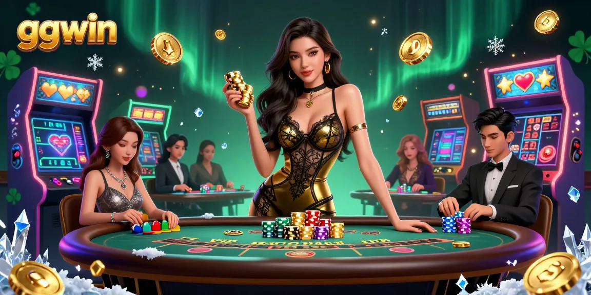 Play exciting games with ggwin's immersive casino experience showcasing a glamorous atmosphere.