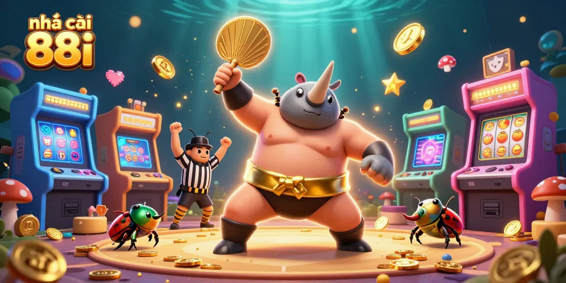 Engaging scene capturing nhà cái 88i with vibrant 3D characters and casino elements, evoking dynamic gaming excitement.
