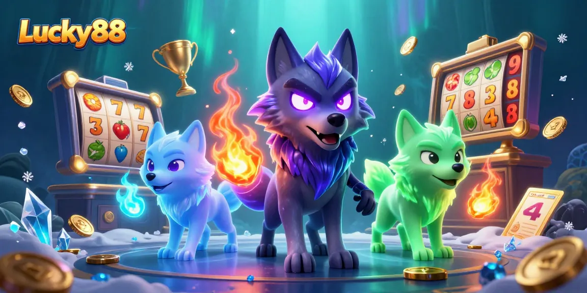 Win big with Lucky88 slots featuring vibrant characters and dynamic game elements.
