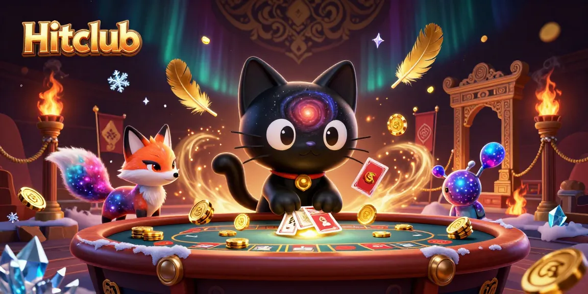 Experience thrilling gaming action at Hitclub with colorful cosmic characters and vibrant casino elements.