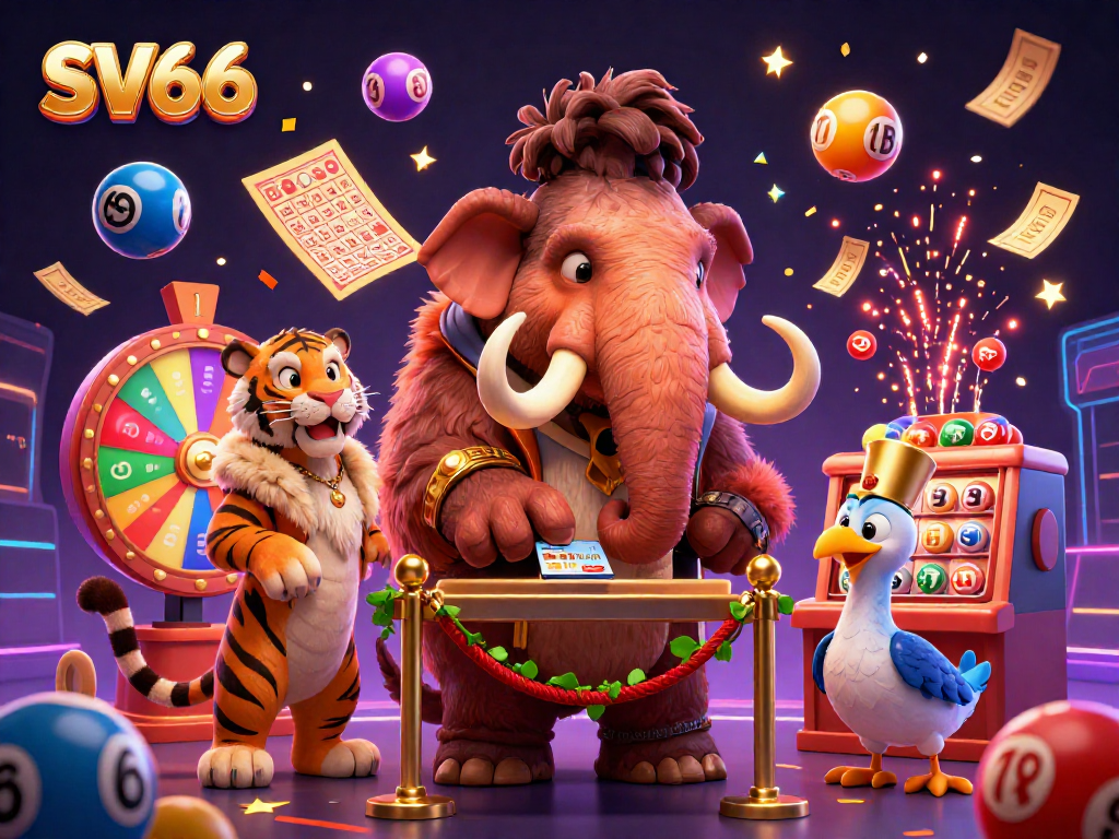 Engage with the SV66 gaming experience featuring a vibrant casino scene with dynamic elements.