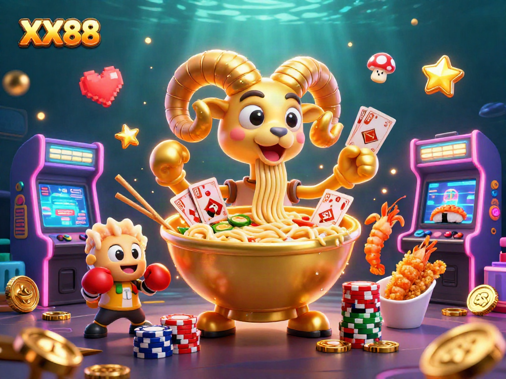 Engage with the vibrant scene of XX88, a playful casino adventure featuring colorful characters in action.