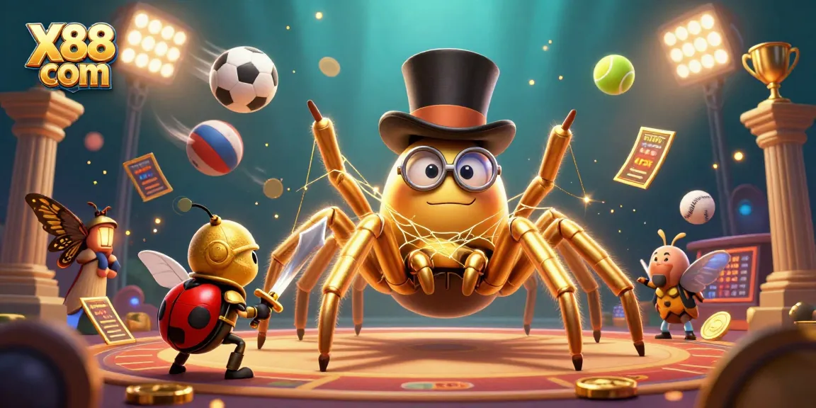 Engage with X88 com's premier gaming adventure featuring golden tarantula and exciting sports dynamics.