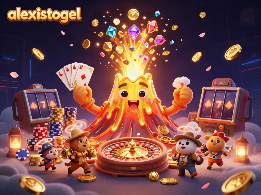 Join the excitement at alexistogel as the golden volcano erupts with treasure, capturing thrilling casino action.