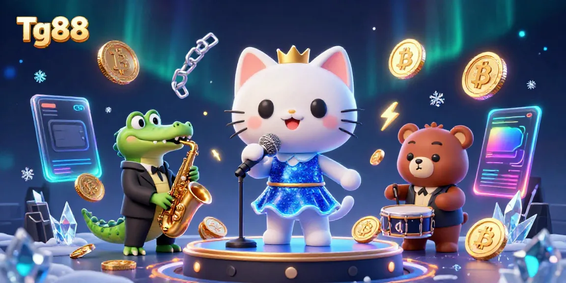 Experience the thrill of playing at Tg88 with vibrant characters and casino elements.