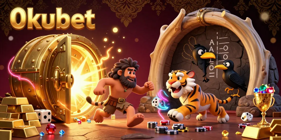 Experience thrilling action at 0kubet's prehistoric casino with caveman duo and treasure!