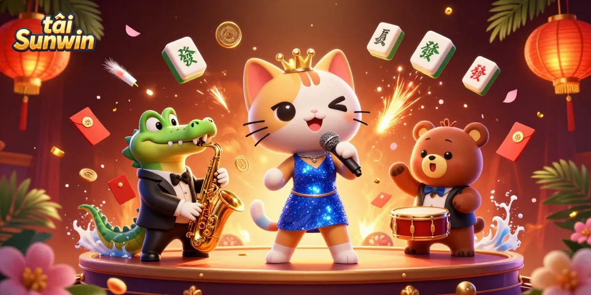 Engage in thrilling gameplay with tải Sunwin, featuring colorful characters and festive decor.