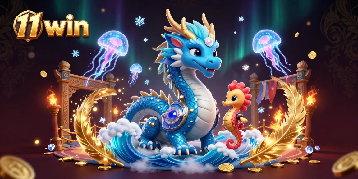 Experience 11 win at a vibrant casino scene with ocean-themed fantasy characters.