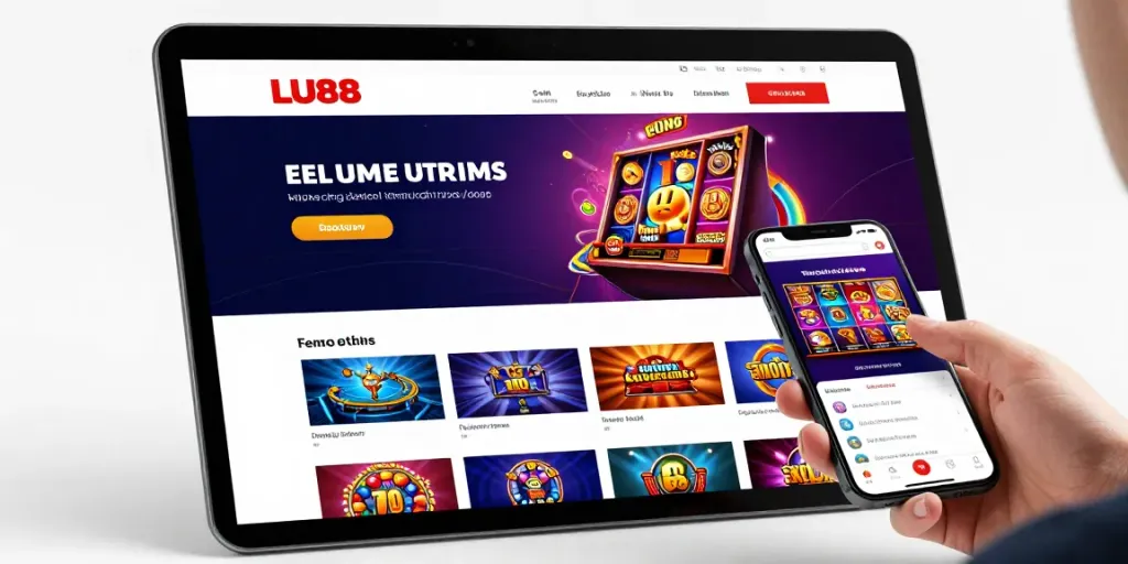 LU88 đăng nhập screen on mobile device showcasing vibrant gambling options and easy navigation.