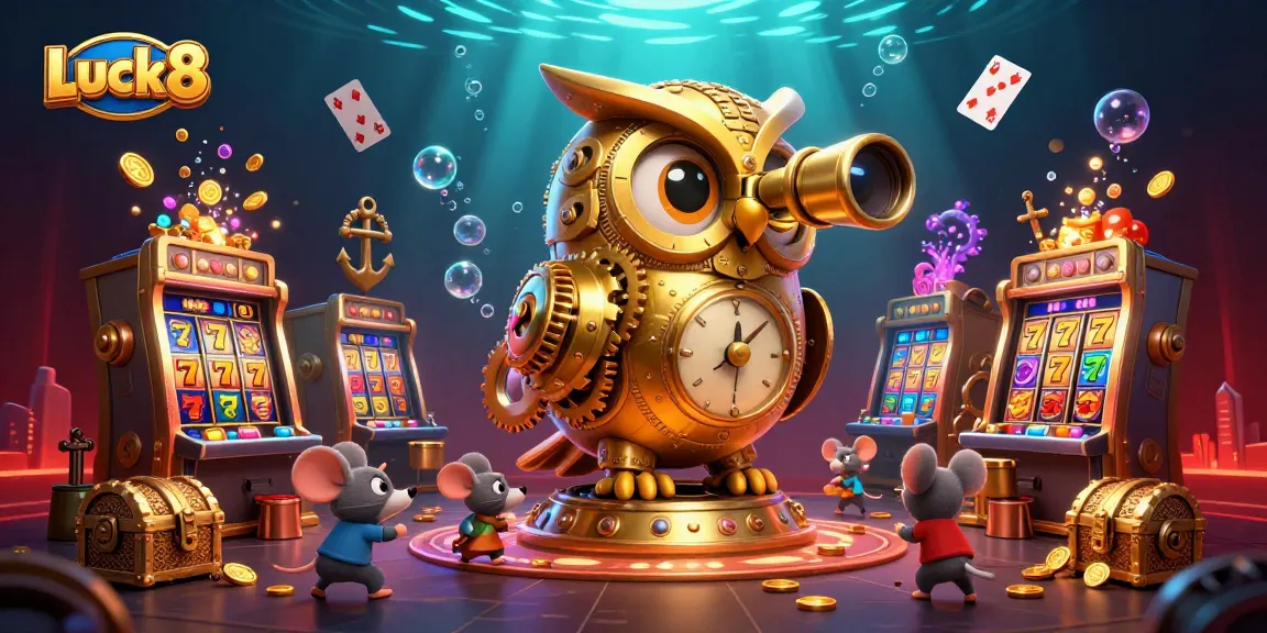 Experience the excitement of Luck8 with a vivid 3D casino scene filled with lively characters and dynamic elements.
