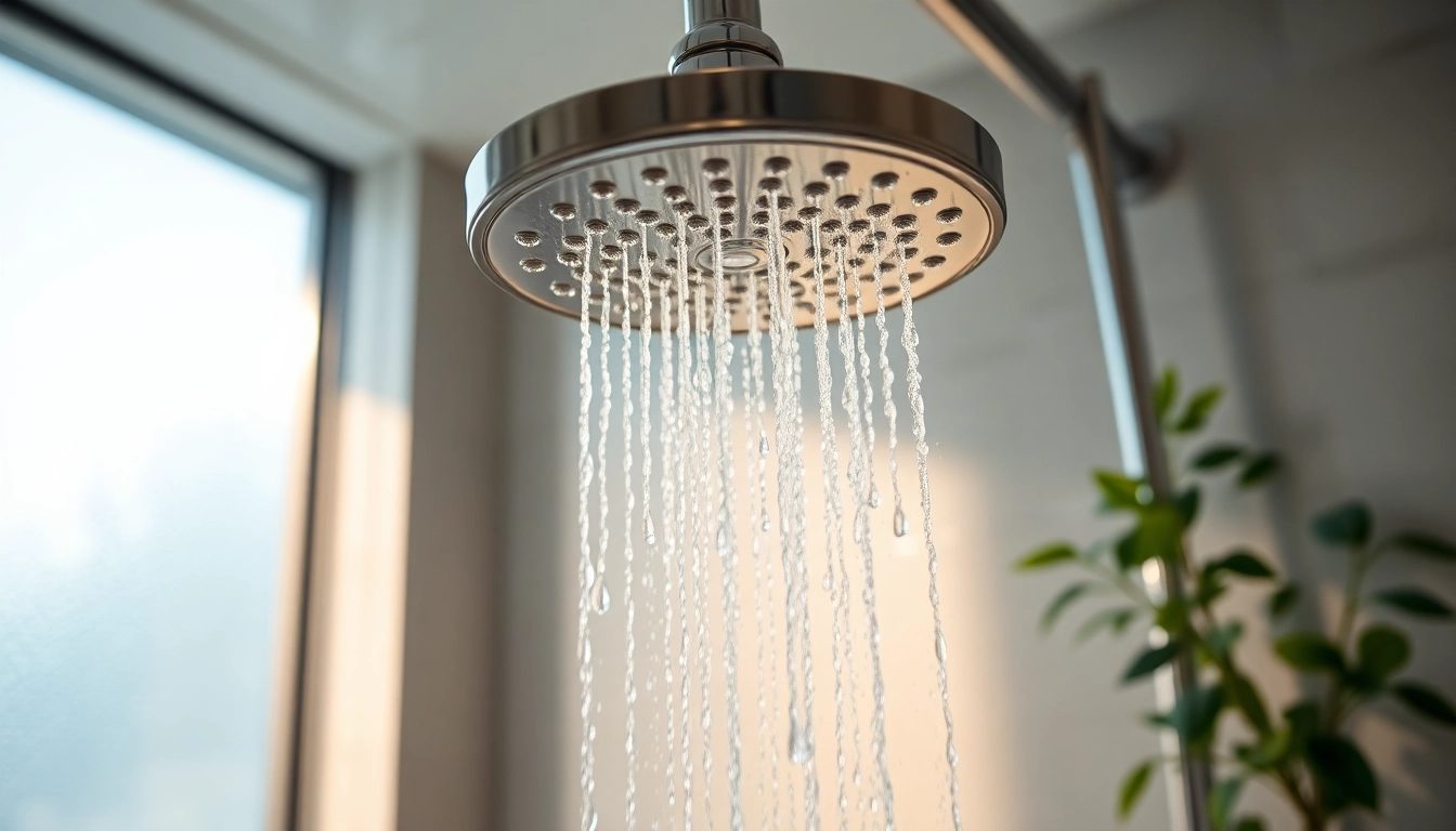 Showcasing elegant showers uk with a luxurious rain-style showerhead in a modern bathroom.