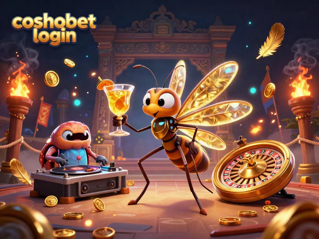 Experience the excitement of cosmobet login with a vibrant casino scene featuring unique characters and elements.