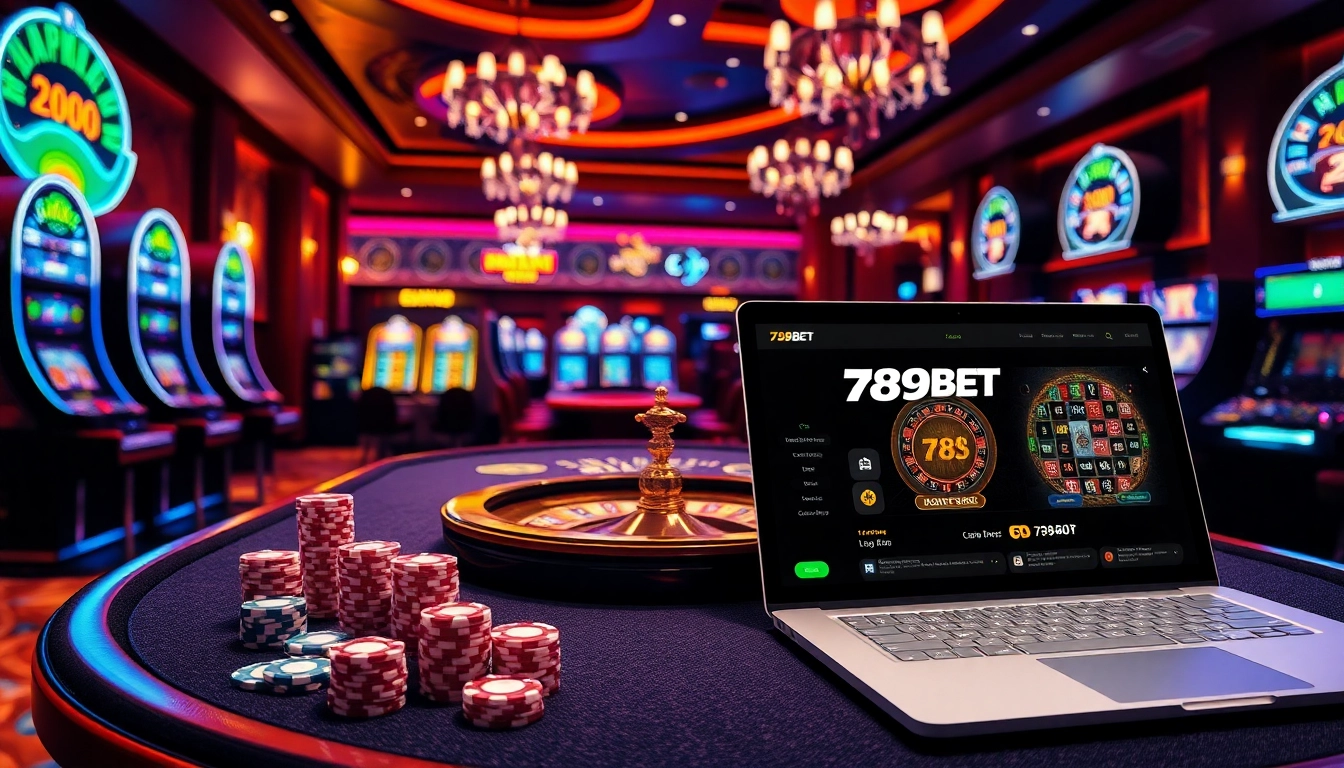 Visually experiencing excitement with the 789BET Link mới in a vibrant casino atmosphere.