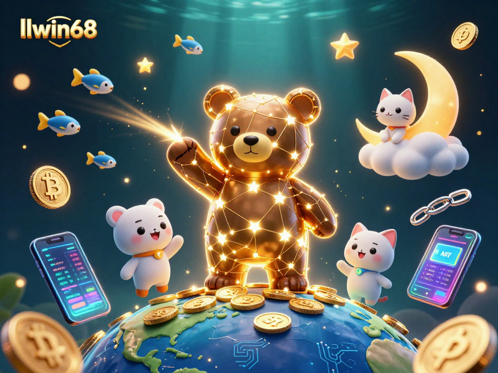 Engage with llwin68's thrilling games while exploring a vibrant 3D casino universe filled with coins and crypto.