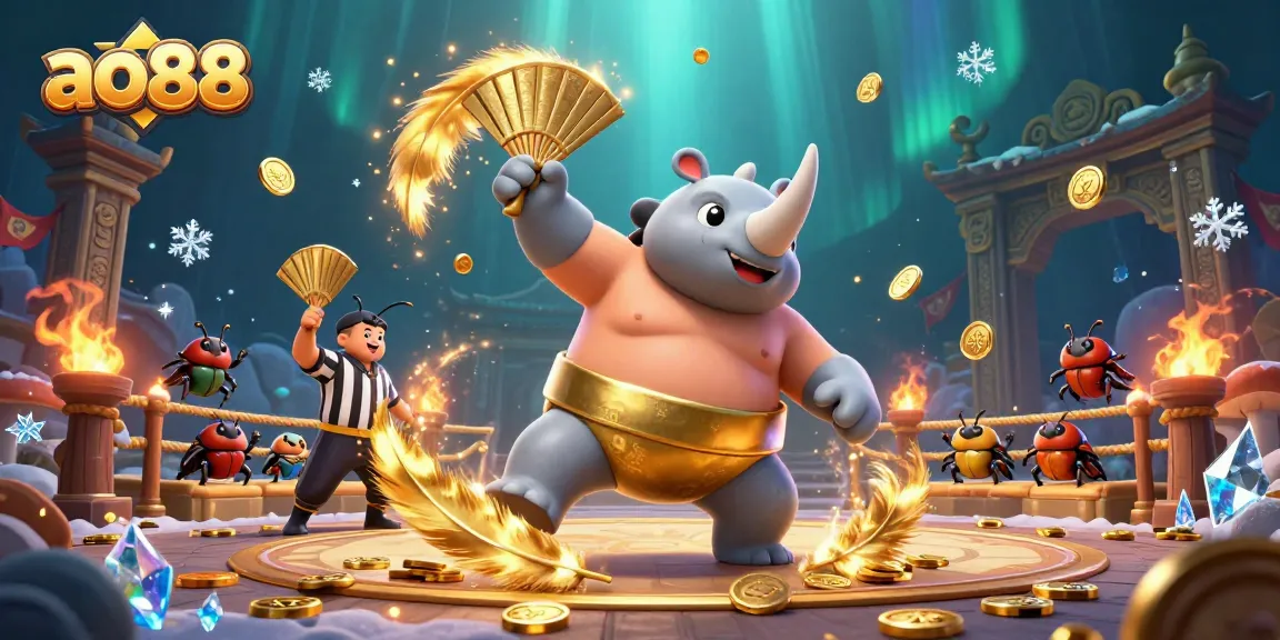 Join the exciting ao88 online casino world with a vibrant 3D sumo beetle showdown!