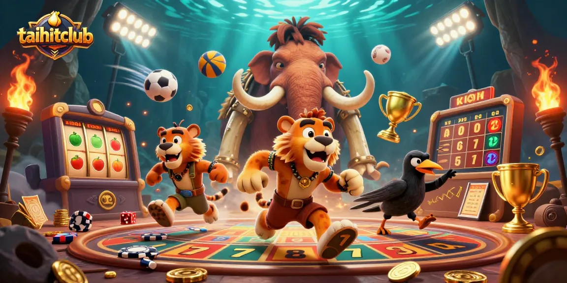 Experience taihitclub's dynamic casino games with cartoon characters, vibrant action, and rich elements.