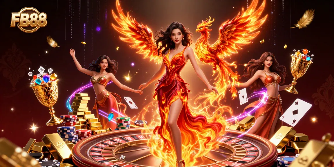 Experience thrilling games at FB88 with vibrant casino elements and dynamic characters.