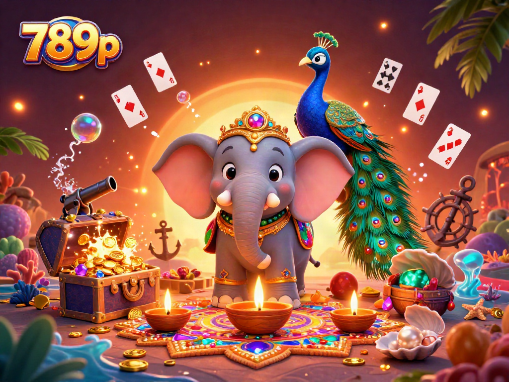 Play vibrant casino games by engaging with unique gambling elements in the enchanting 789p scene.