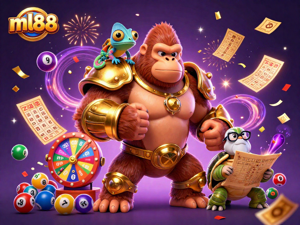 Experience thrilling action with ml88's vibrant casino adventure featuring colorful lottery elements.