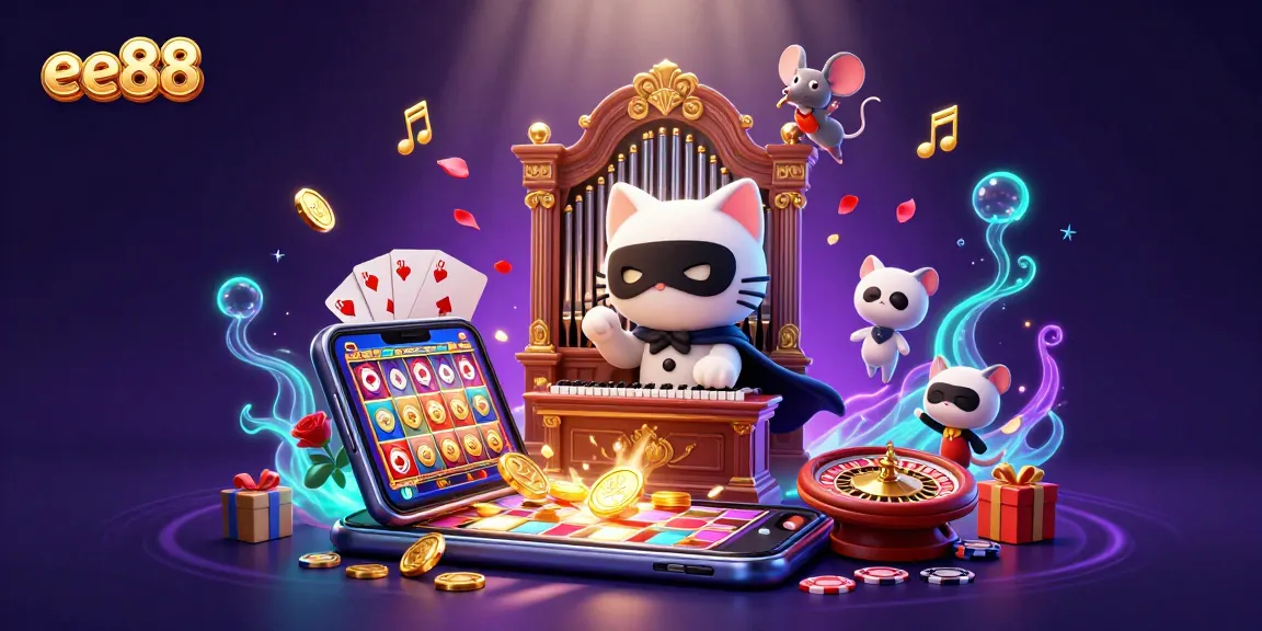 Experience thrilling gaming action at ee88 with vibrant 3D casino characters and engaging slot game elements.