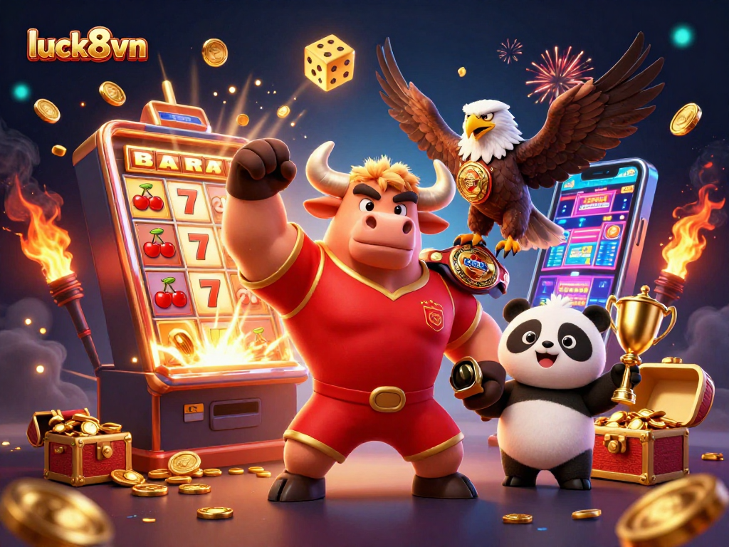 Look at how luck8vn players win big with colorful slots, festive elements, and exciting game dynamics!
