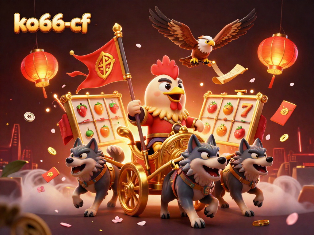 Engage in thrilling gameplay at ko66-cf with a vibrant 3D casino scene filled with action.