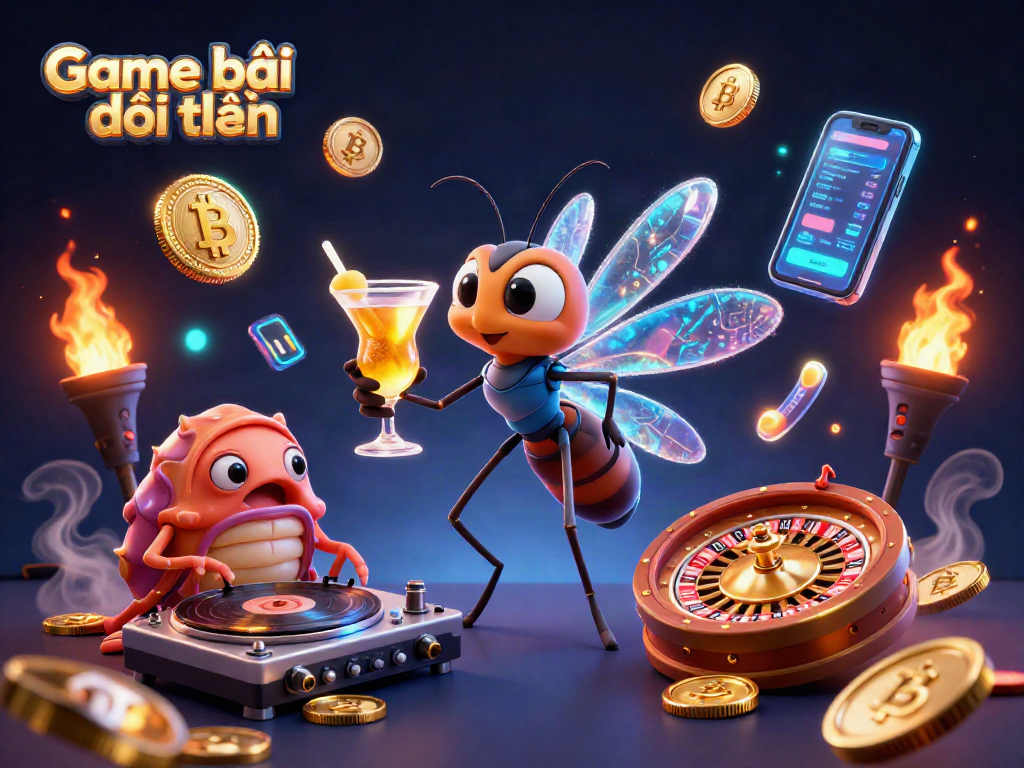 Experience thrilling gameplay with immersive Game bài đổi thưởng elements in a casino-themed illustration.