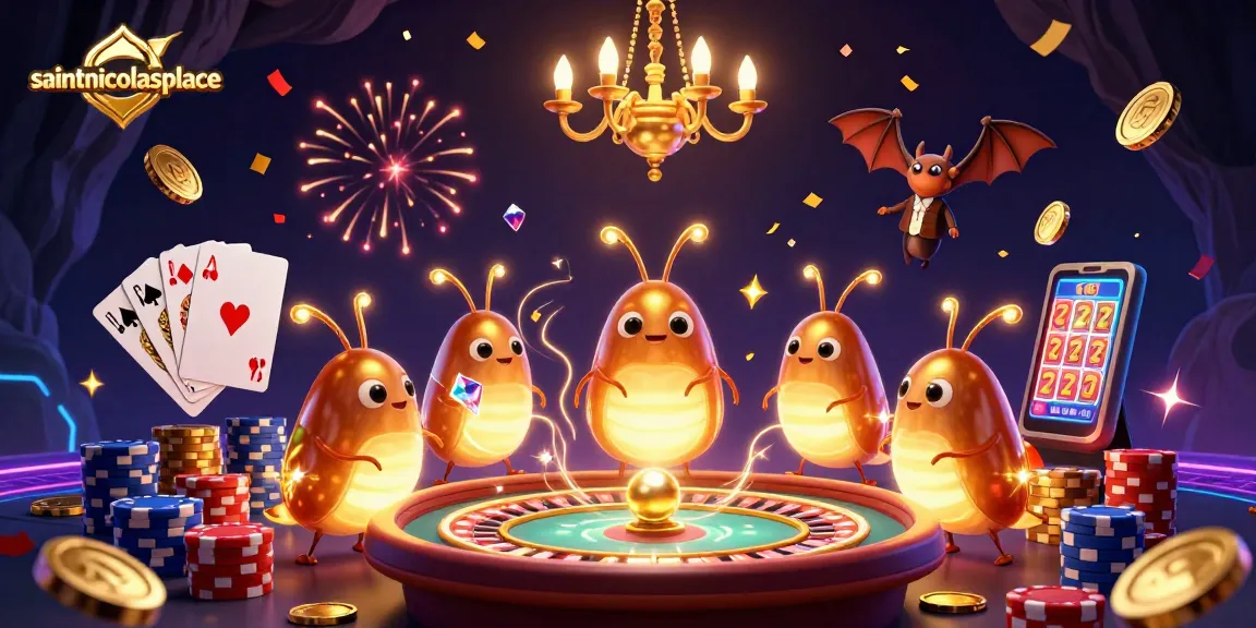 Experience the excitement at saintnicolasplace with glowing characters and dynamic casino elements illuminating gameplay.