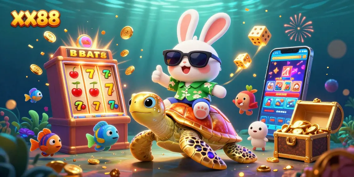 Play at XX88, where vibrant 3D cartoon elements reveal thrilling casino adventures and jackpots.