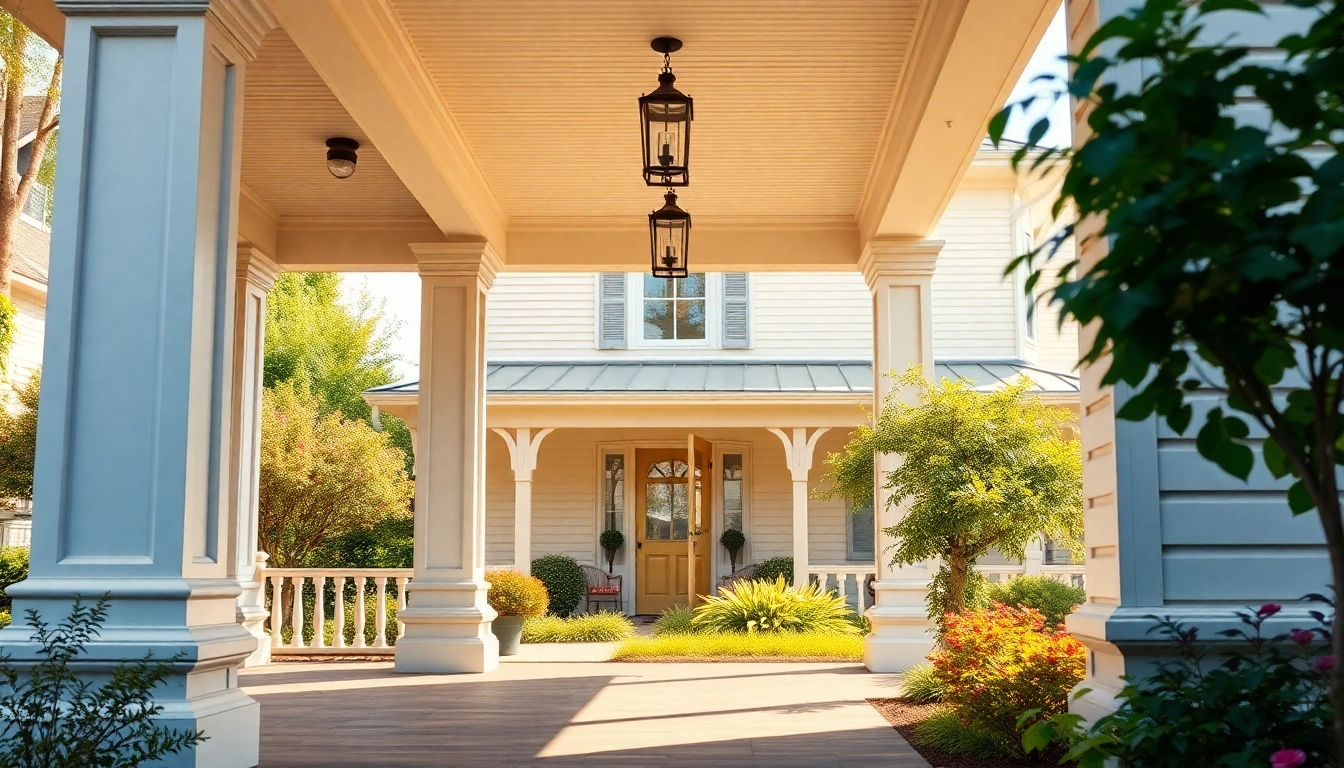 Elevated colonial addition showcasing timeless design elements in a serene garden.